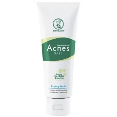 Крем-пенка для умывания Mentholatum Acnes с двойным экстрактом центеллы азиатской