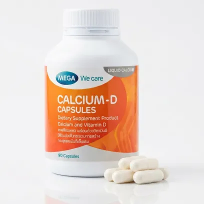 Жидкий кальций с витамином D3 Mega We Care Calcium-D (60 капсул)