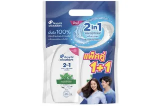 Head & Shoulders Cool Menthol 2-в-1 (370 мл × 2) — шампунь плюс кондиционер в одном средстве
