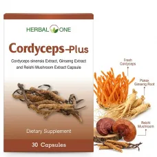 Капсулы Cordyceps-Plus Herbal One с женьшенем и рейши, 30 шт.