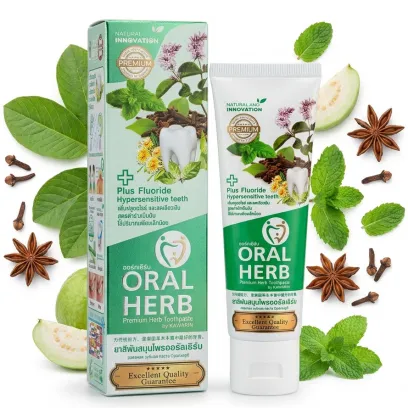 Тайская травяная зубная паста Oral Herb с фтором для чувствительных зубов