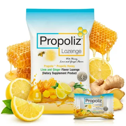 Тайские леденцы Propoliz с прополисом, мёдом и имбирём от боли в горле