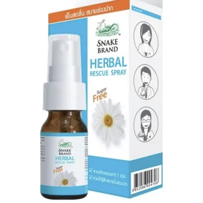 Snake Brand Herbal Rescue Spray — травяной спрей для горла от боли и першения, 15 мл