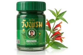 Тайский зеленый бальзам Ванг Пром с клинакантусом Wang Prom Green Balm, 50 г